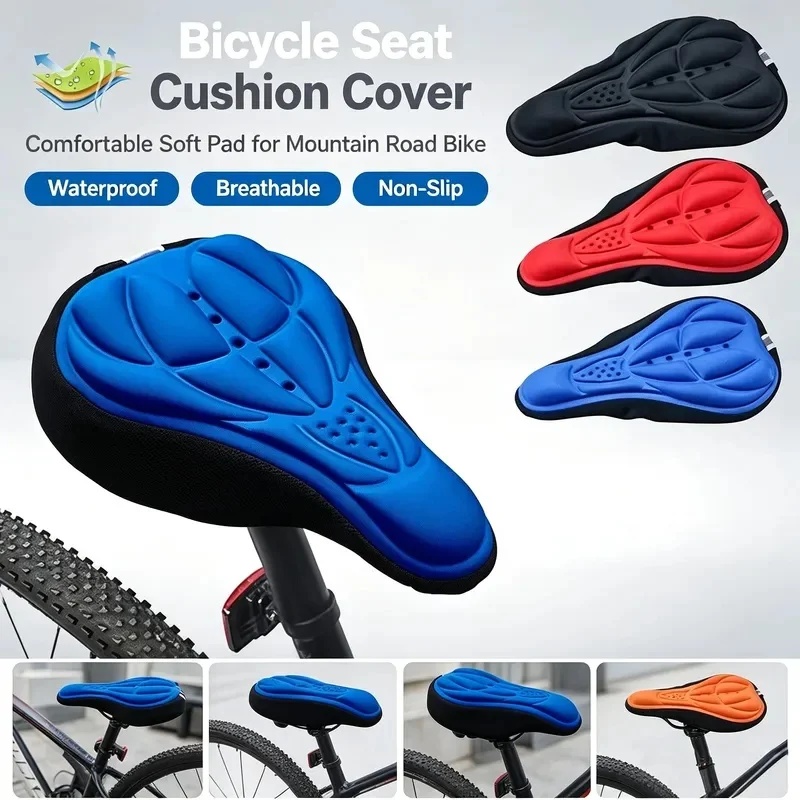 Commuting By Bike - 1/2/3/4Pcs Bicycle Saddle 3D Soft Bike
