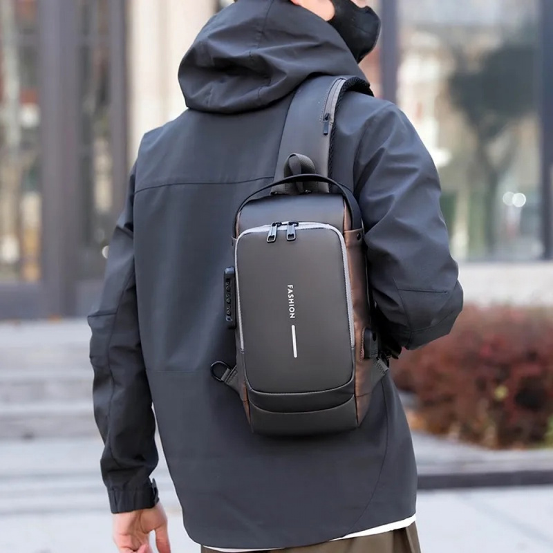 Men's Anti-Theft Chest Bag wit - Cycling To Work recension och pris