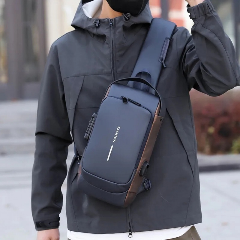 Men's Anti-Theft Chest Bag wit - Cycling To Work recension och pris