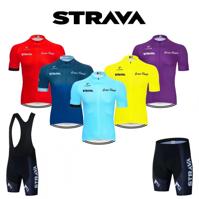Strava Bike Jersey Set Summer  - Cycling Commuter Trousers recension och pris